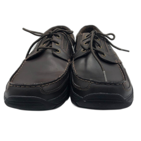 Skechers Relaxed Fit Mens Brown Leather Lace Up Casual Shoes Memory Foam Size 13 - Picture 4 of 13